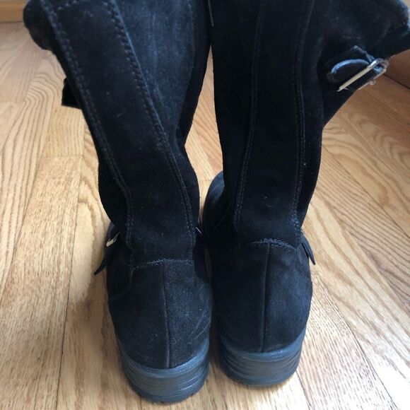 Paul Green Motorcycle Ankle Boots Black Suede 8.5 - Picture 7 of 9